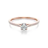 Pierścionek z różowego złota z diamentami AJPZ_093